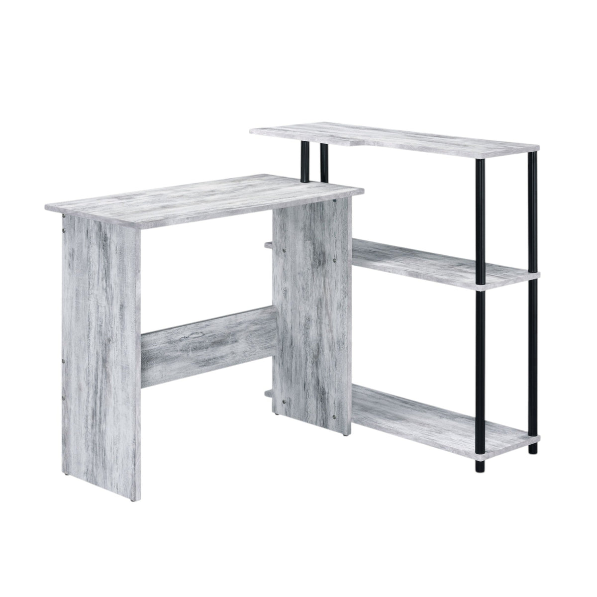Ievi Antique White & Black Finish Writing Desk - 1st Choice Furniture Direct