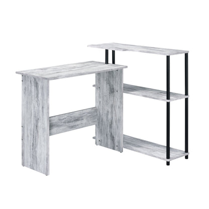 Ievi Antique White & Black Finish Writing Desk - 1st Choice Furniture Direct