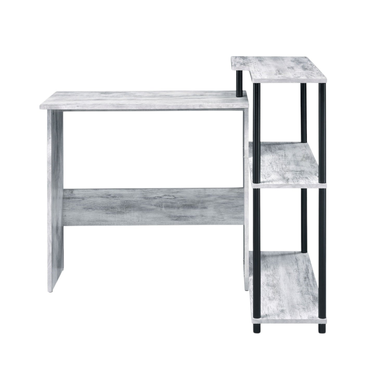 Ievi Antique White & Black Finish Writing Desk - 1st Choice Furniture Direct