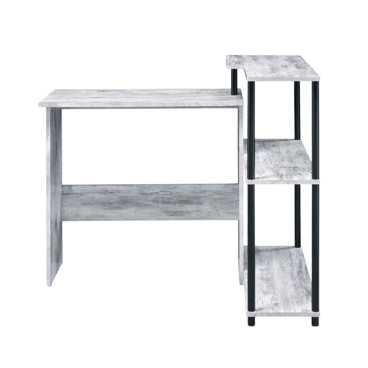 Ievi Antique White & Black Finish Writing Desk - 1st Choice Furniture Direct
