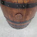 Mini Whiskey Barrel End Table | 10 Gallon Barrel Table with Oak Top (22.5")