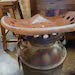 Amish Milk Can Bar Stool with Tractor Seat | Reclaimed Barn Wood Base 30" Bar Height