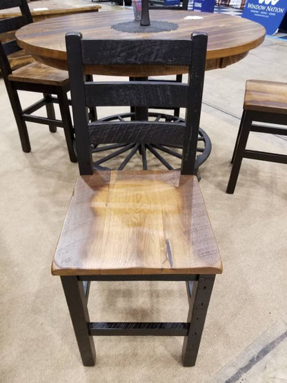 Amish Reclaimed Wood Bar Stools – Rustic Heavy Duty Seating