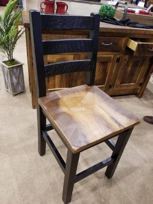 Amish Reclaimed Wood Bar Stools – Rustic Heavy Duty Seating