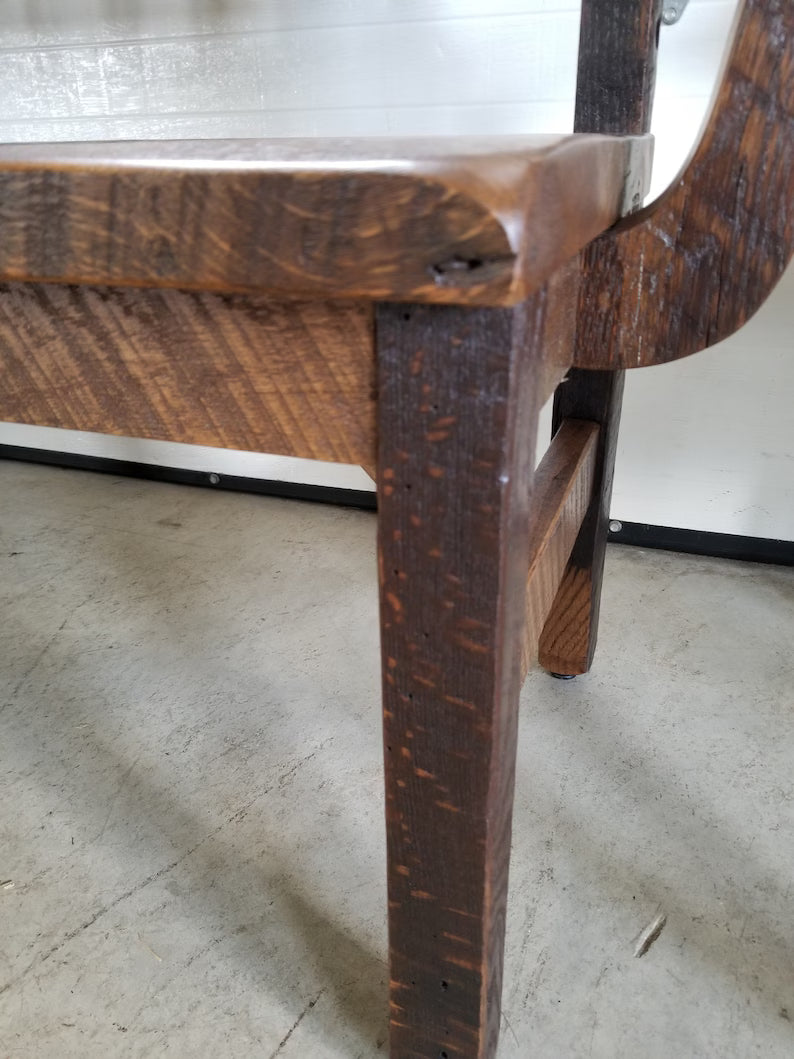 Handcrafted Reclaimed Barnwood Rustic Bench