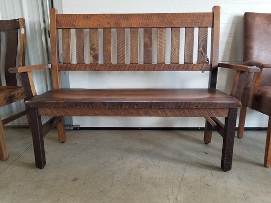 Handcrafted Reclaimed Barnwood Rustic Bench