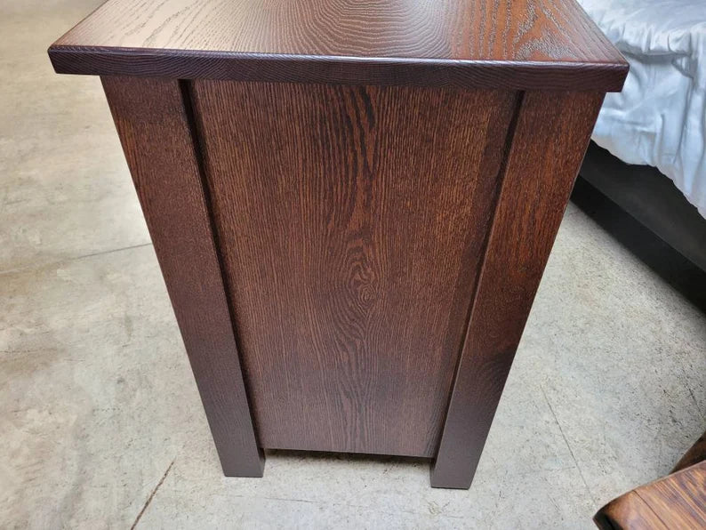 Amish Solid Oak TV Console | Handcrafted USA Entertainment Center