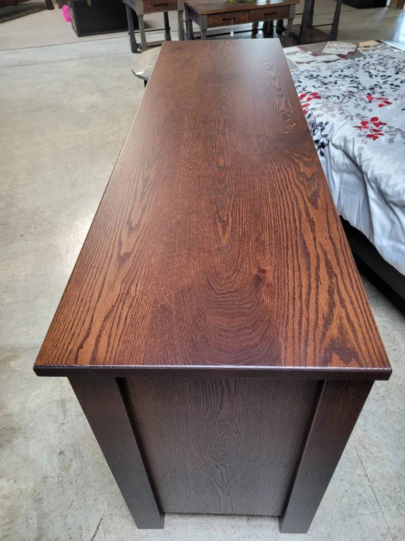 Amish Solid Oak TV Console | Handcrafted USA Entertainment Center