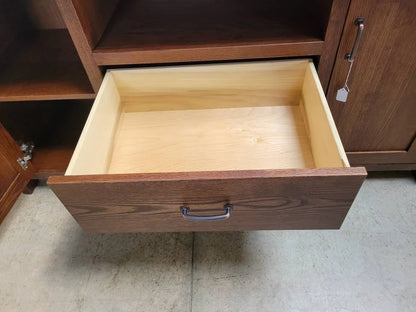 Amish Solid Oak TV Console | Handcrafted USA Entertainment Center