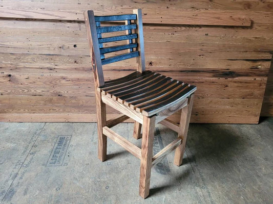 Amish Burnt Hickory Whiskey Barrel Stave Chair