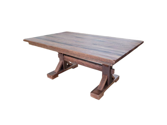 Reclaimed Barnwood Dining Table 72” – Rustic Oak & Maple Farmhouse Table