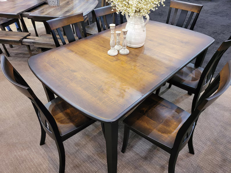 Handmade Amish Maple 7-Piece Dining Set | Solid Wood Table & 6 Chairs