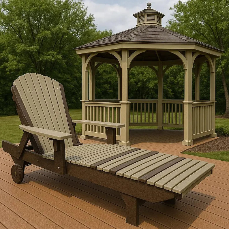 Outdoor Poly Chaise Lounge | Weather Resistant Patio Lounger