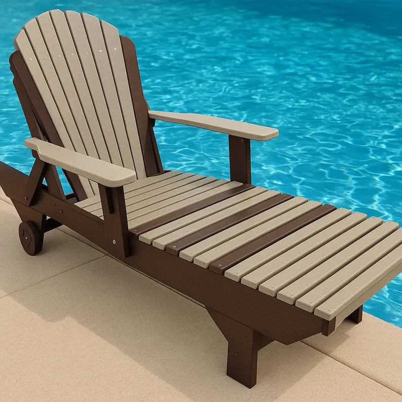 Outdoor Poly Chaise Lounge | Weather Resistant Patio Lounger