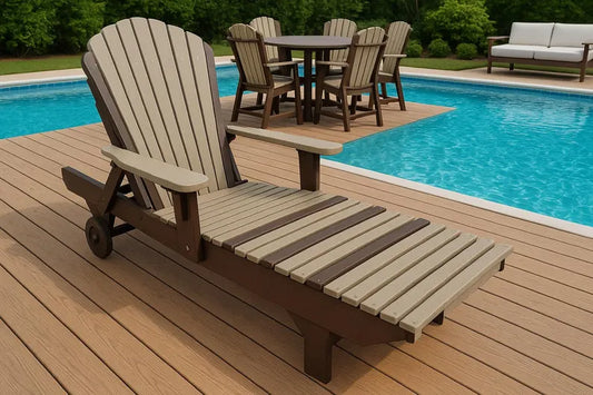 Outdoor Poly Chaise Lounge | Weather Resistant Patio Lounger
