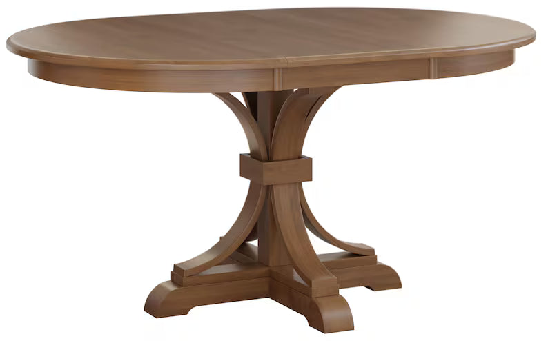 Amish Brown Maple 5-Piece Dining Set with Extension Leaf
