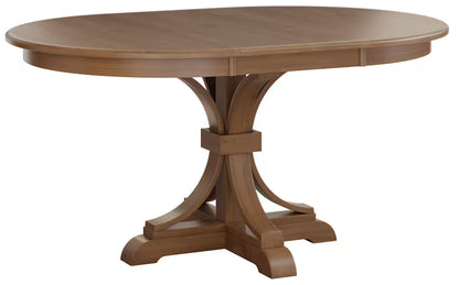 Amish Brown Maple 5-Piece Dining Set with Extension Leaf