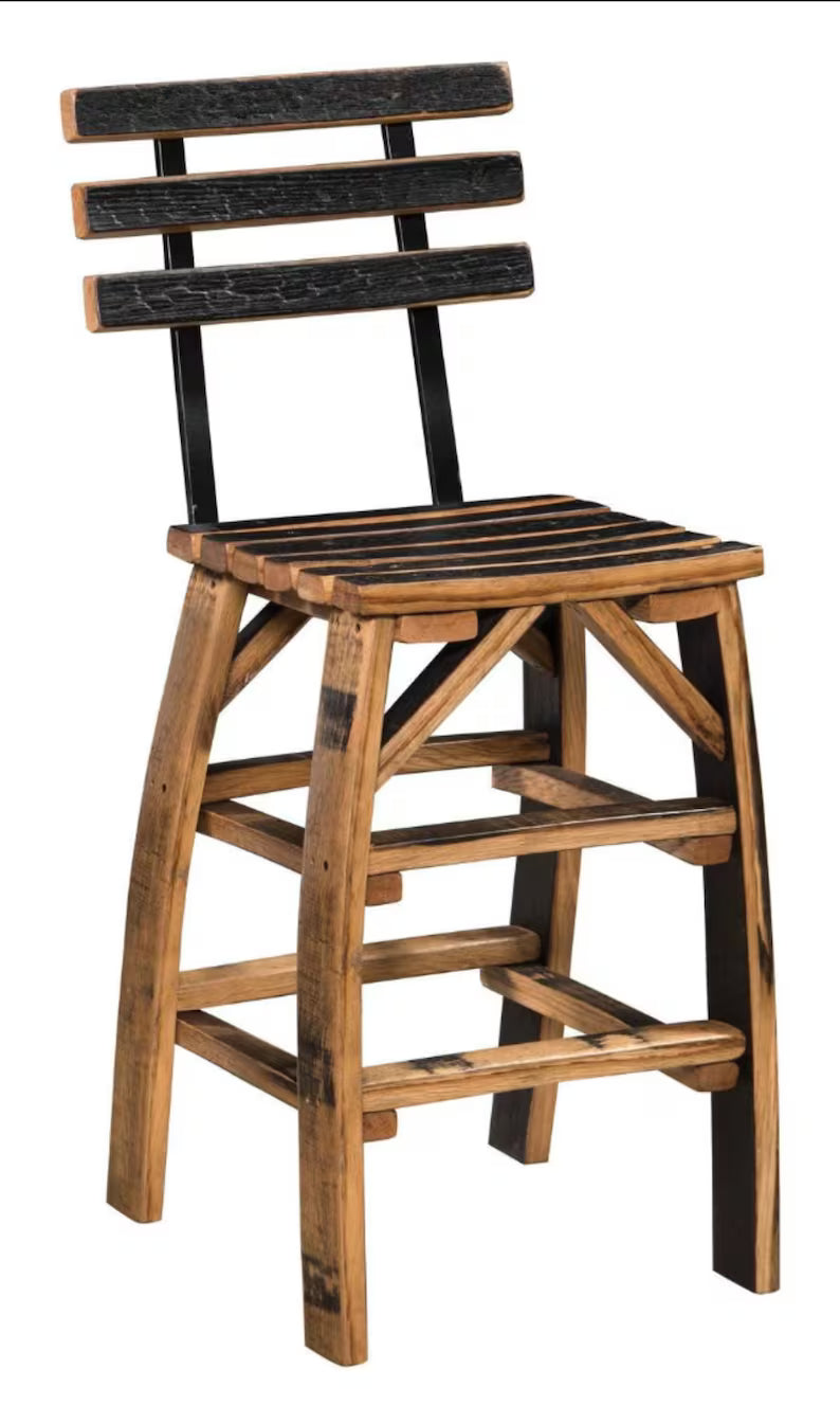 Handcrafted Whiskey Barrel Table Set with Stools | Rustic Furniture