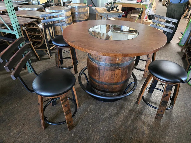 Handcrafted Whiskey Barrel Furniture – Rustic Reclaimed Oak Decor