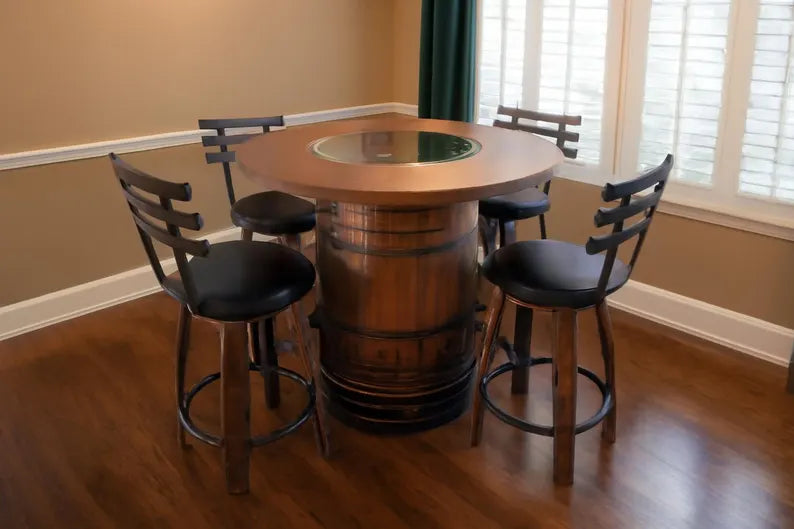 Handcrafted Whiskey Barrel Furniture – Rustic Reclaimed Oak Decor