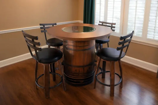 Handcrafted Whiskey Barrel Furniture – Rustic Reclaimed Oak Decor