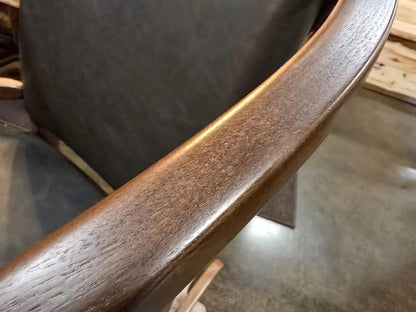 Reclaimed Barnwood Bar Stool – Rustic Walnut Handmade Farmhouse Stool