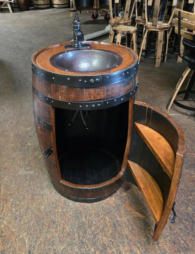 Whiskey Barrel Vanity - Made in the USA!