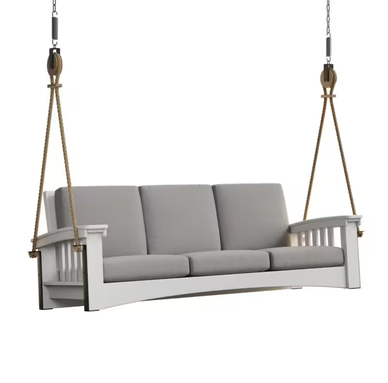 83 Inch Amish Poly Mission Sofa Porch Swing with Rope
