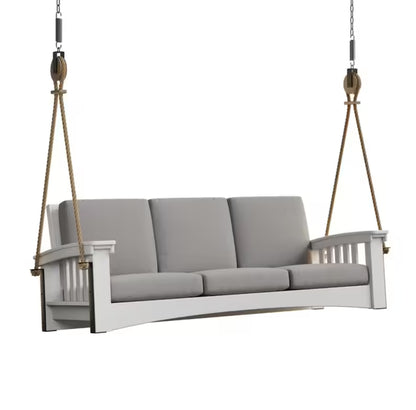 83 Inch Amish Poly Mission Sofa Porch Swing with Rope