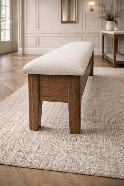 48" Rustic Hickory Storage Bench with Upholstered Seat | Amish Handmade Entryway Bench | Blanket Storage Bench | Farmhouse Seating
