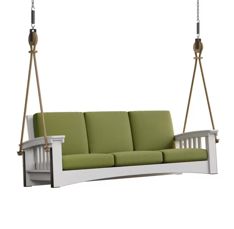 83 Inch Amish Poly Mission Sofa Porch Swing with Rope