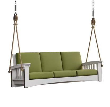 83 Inch Amish Poly Mission Sofa Porch Swing with Rope