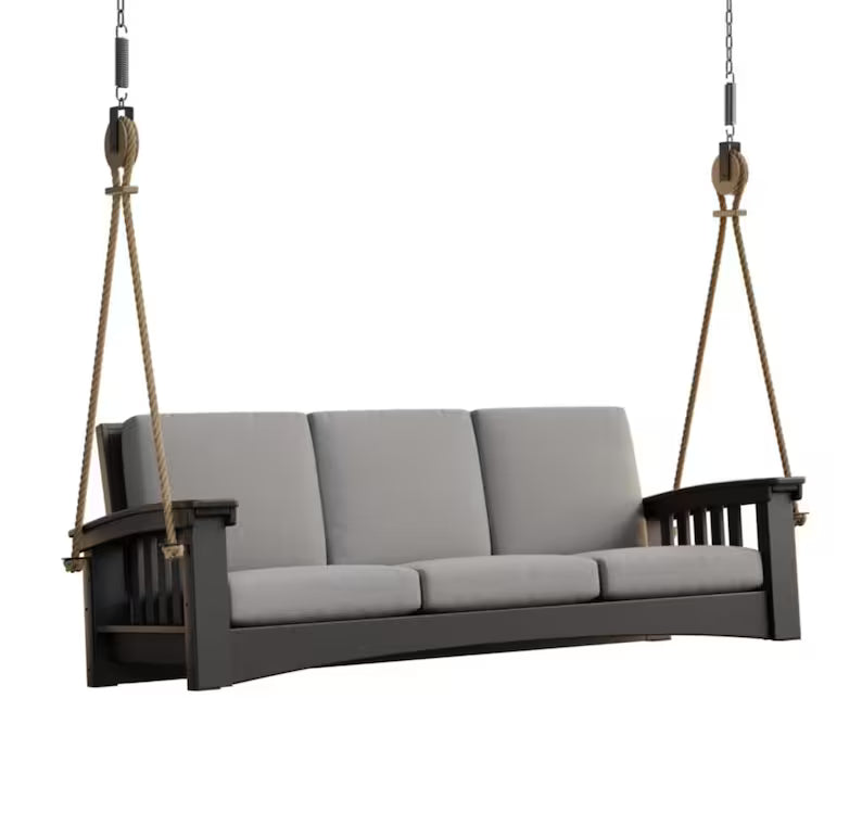 83 Inch Amish Poly Mission Sofa Porch Swing with Rope