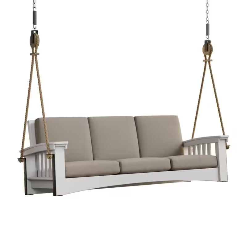 83 Inch Amish Poly Mission Sofa Porch Swing with Rope
