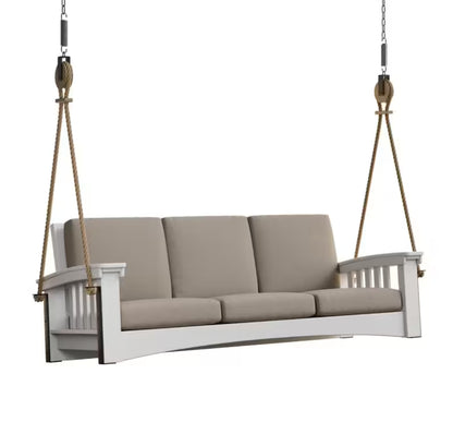 83 Inch Amish Poly Mission Sofa Porch Swing with Rope