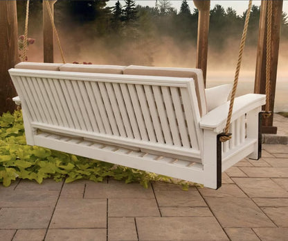 83 Inch Amish Poly Mission Sofa Porch Swing with Rope