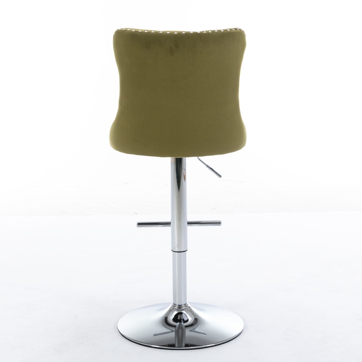 1st Choice Modern Swivel Velvet Barstools Adjustable Seat Height - Set of 2