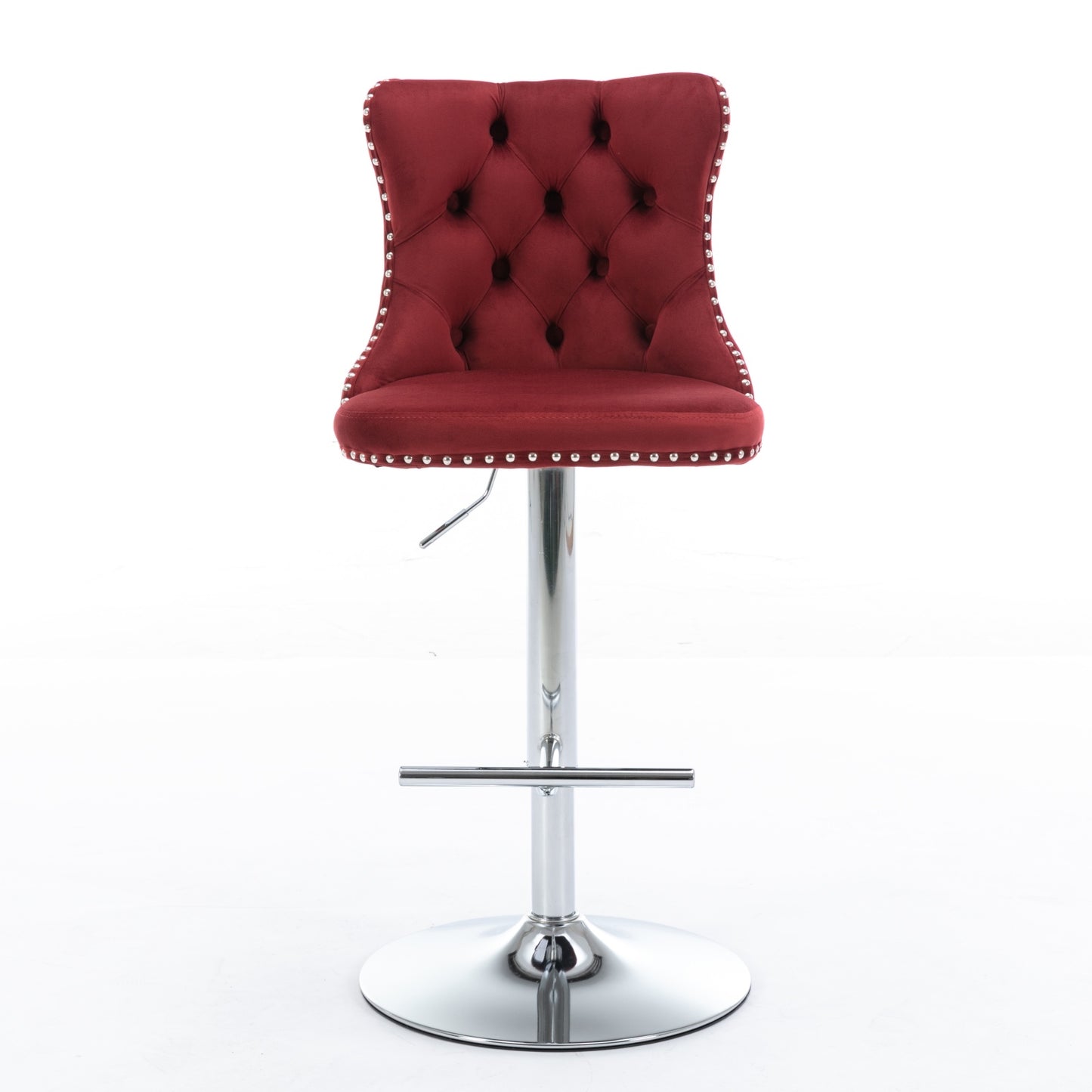 1st Choice Swivel Velvet Barstools Adjustable Seat Height - Set of 2