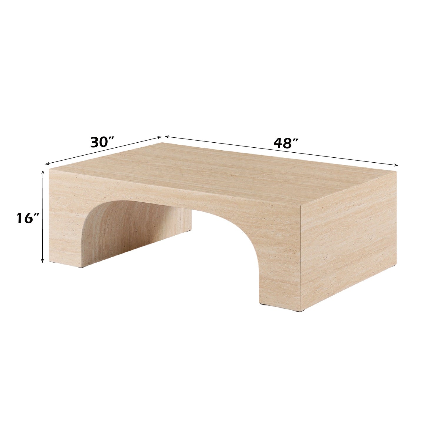 Inca Travertine Stone Coffee Table - 1st Choice Furniture Direct