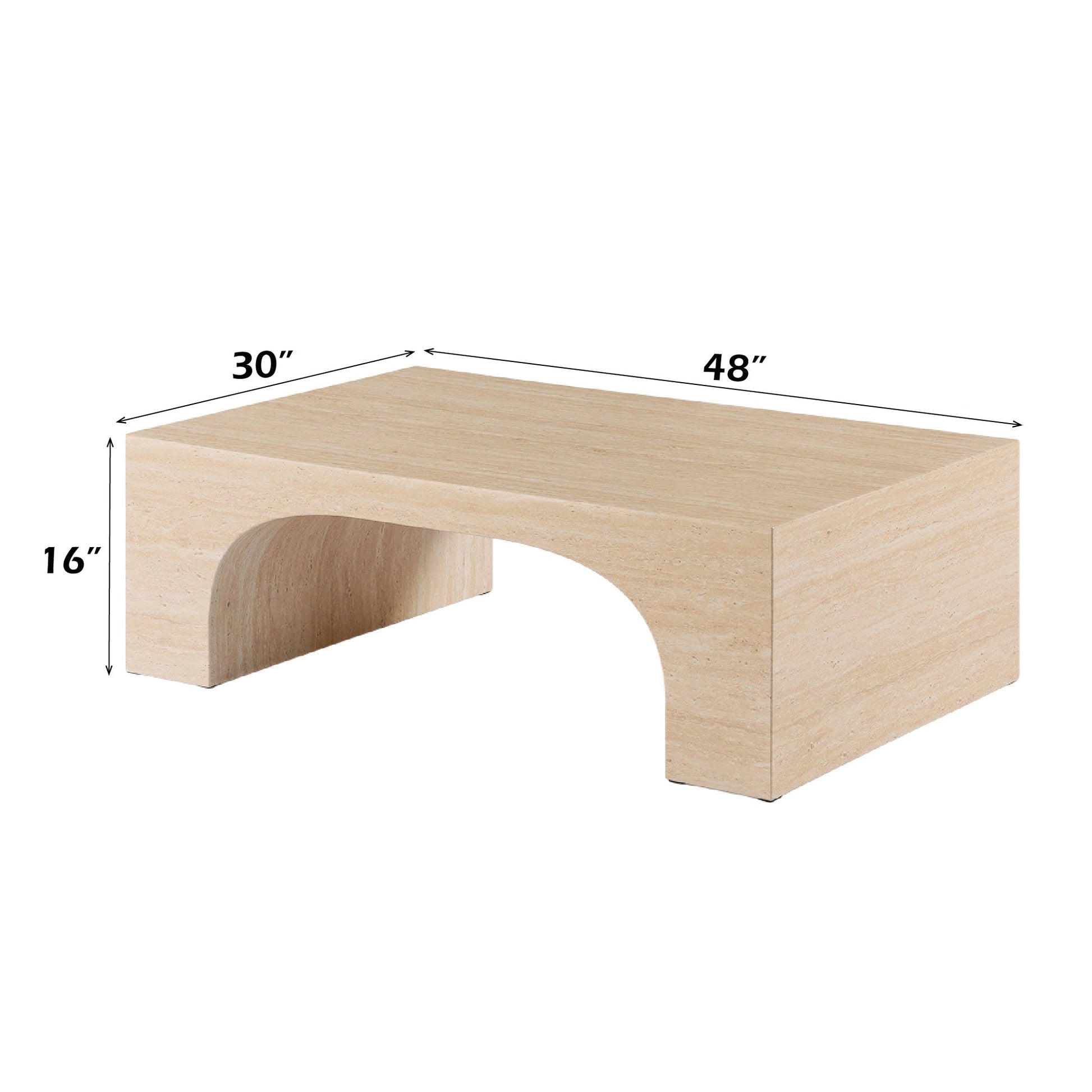 Inca Travertine Stone Coffee Table - 1st Choice Furniture Direct