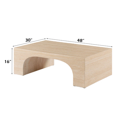 Inca Travertine Stone Coffee Table - 1st Choice Furniture Direct