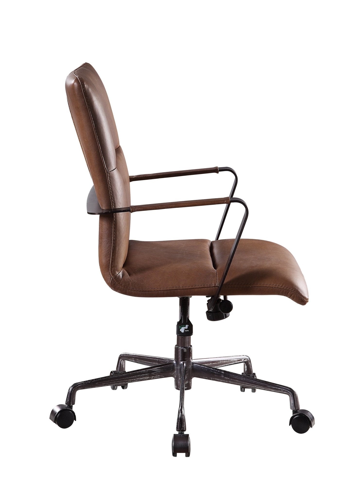 Indra Vintage Chocolate Top Grain Leather Office Chair - 1st Choice Furniture Direct
