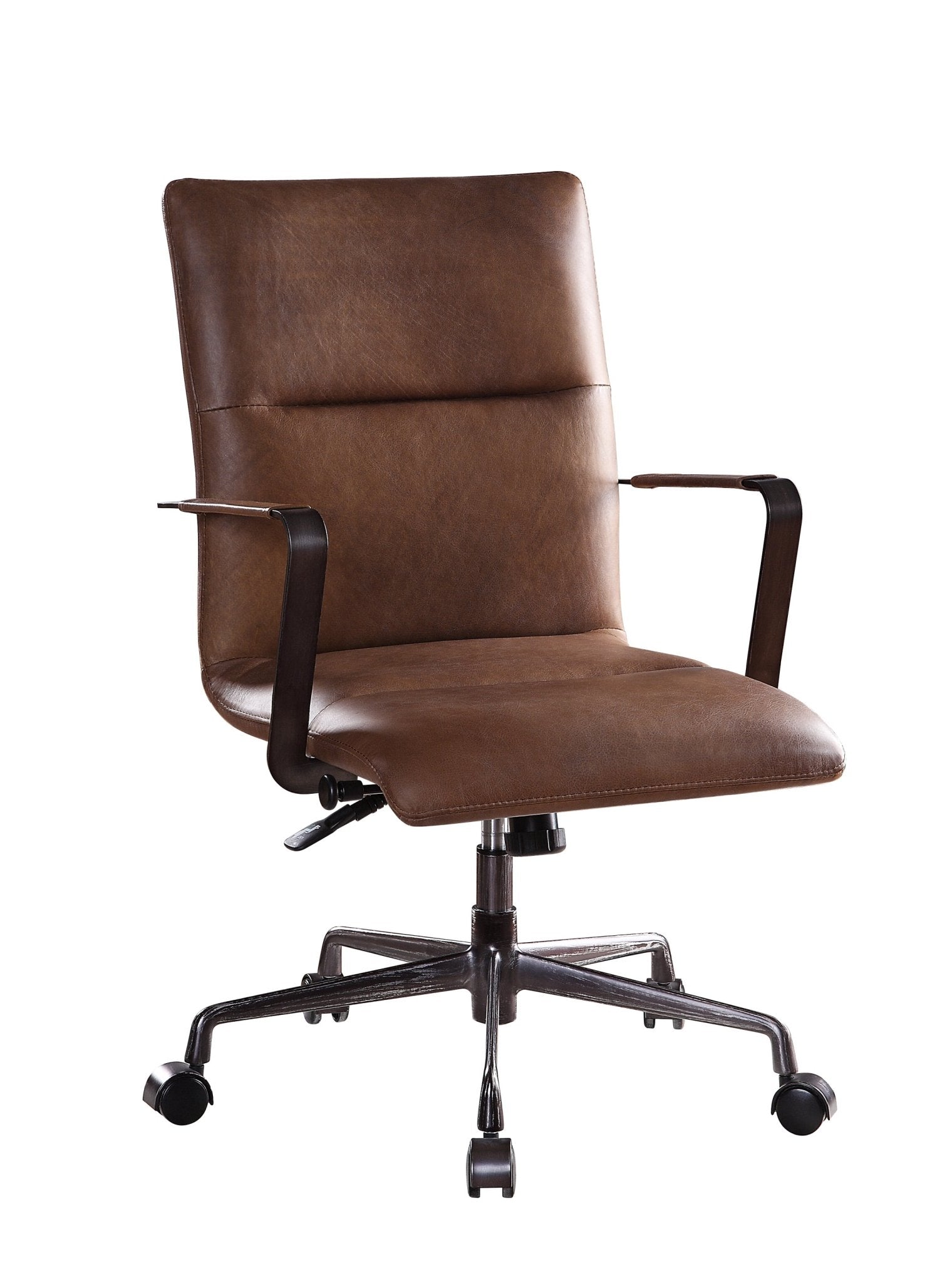 Indra Vintage Chocolate Top Grain Leather Office Chair - 1st Choice Furniture Direct