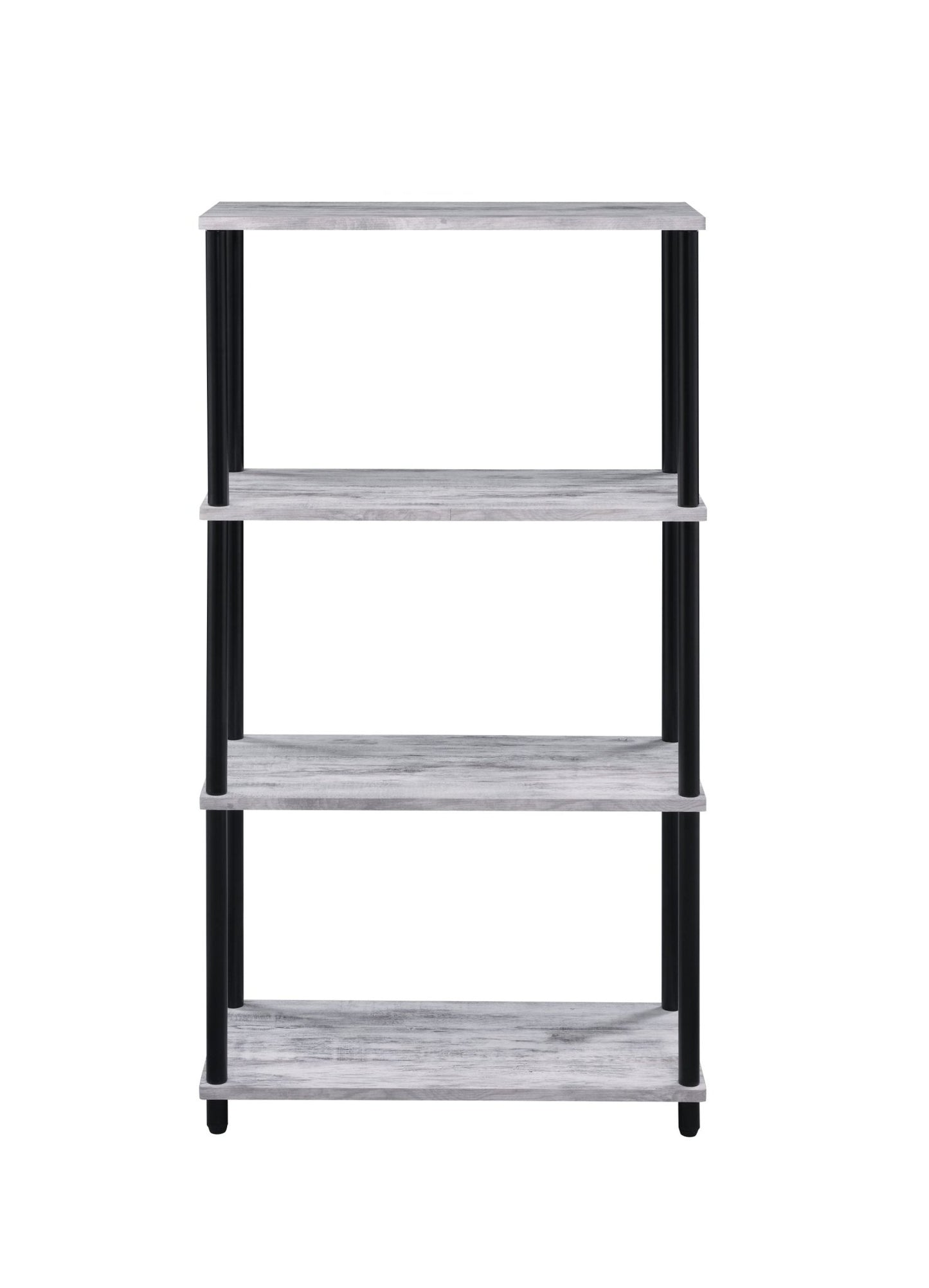 Industrial 4 Shelf Bookcase | Antique White Metal Bookshelf - 1st Choice Furniture Direct