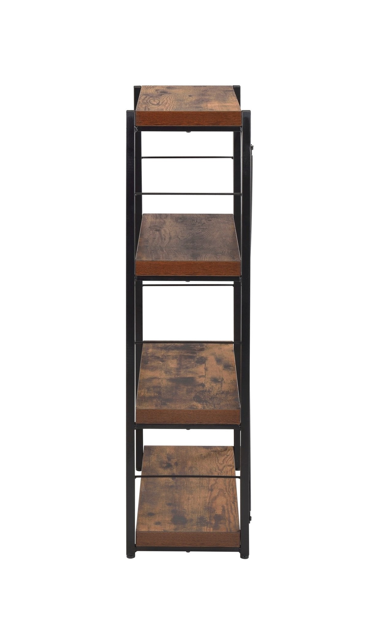 Industrial 4-Shelf Bookcase with Weathered Oak Finish - 1st Choice Furniture Direct