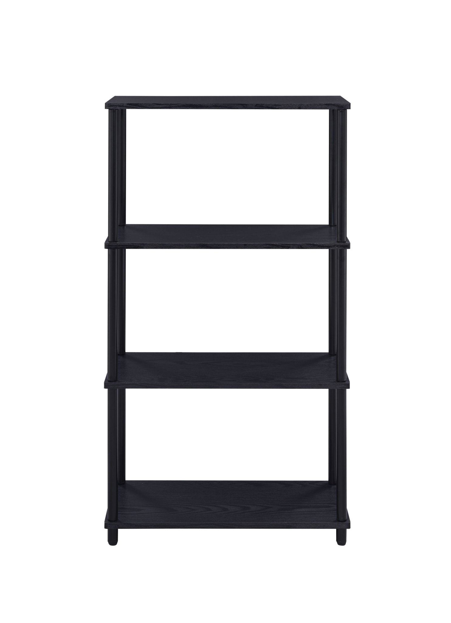 Industrial 4-Tier Bookcase | Metal & Wood Open Bookshelf - 1st Choice Furniture Direct