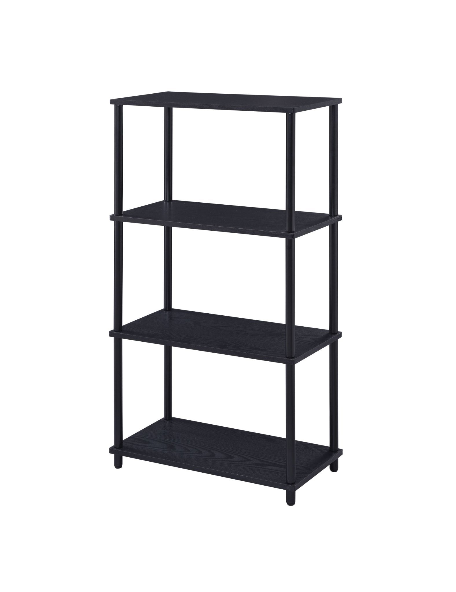 Industrial 4-Tier Bookcase | Metal & Wood Open Bookshelf - 1st Choice Furniture Direct