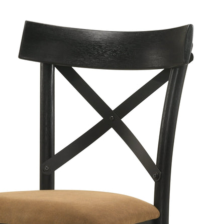 Industrial Dining Chair with Faux Leather Seat and Metal Back - 1st Choice Furniture Direct