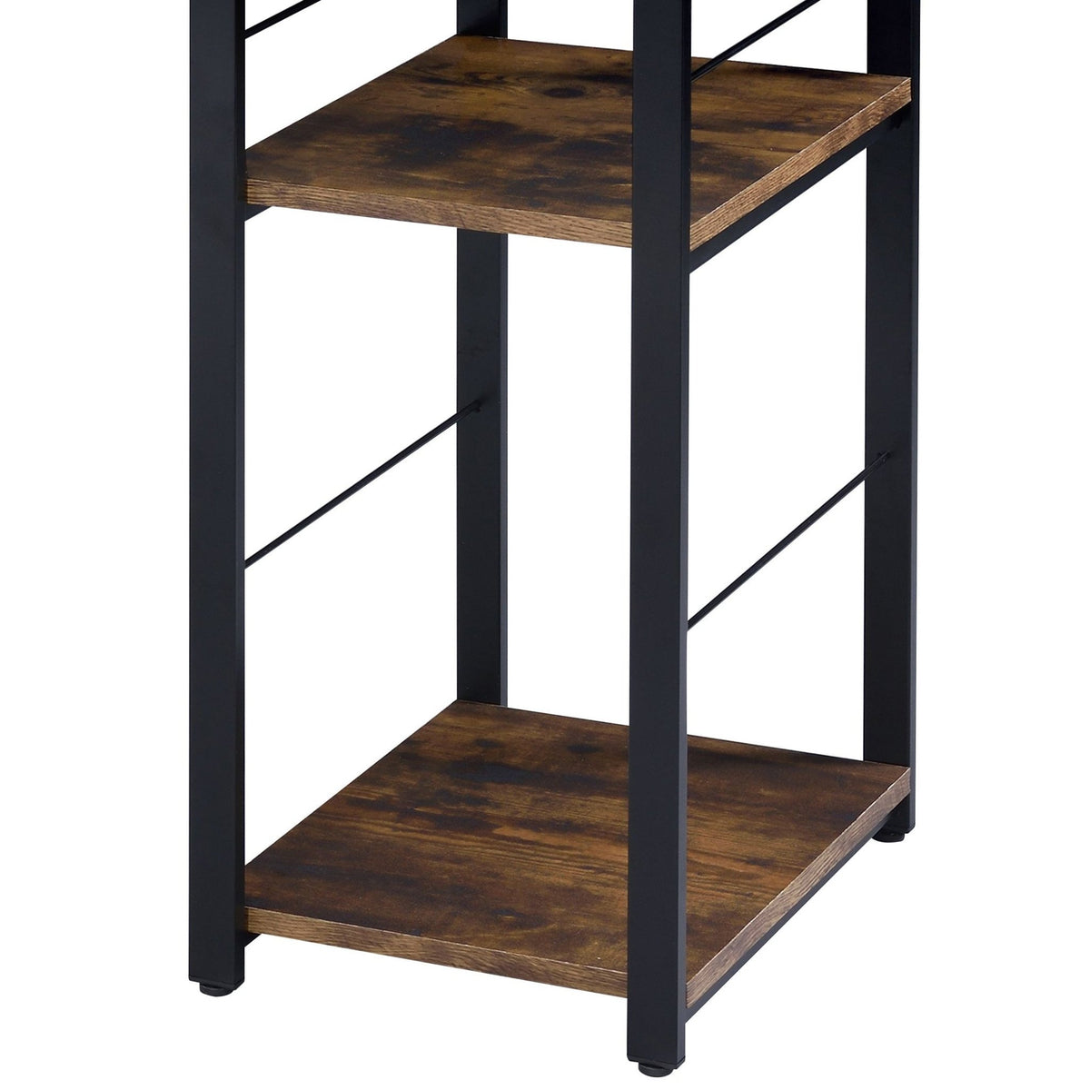 Industrial Writing Desk with 2-Tier Storage Shelves - 1st Choice Furniture Direct