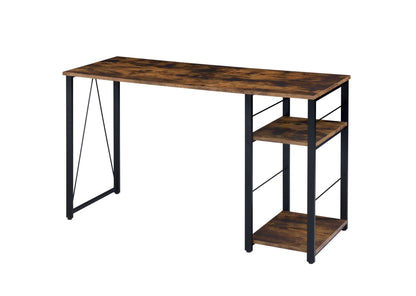 Industrial Writing Desk with 2-Tier Storage Shelves - 1st Choice Furniture Direct